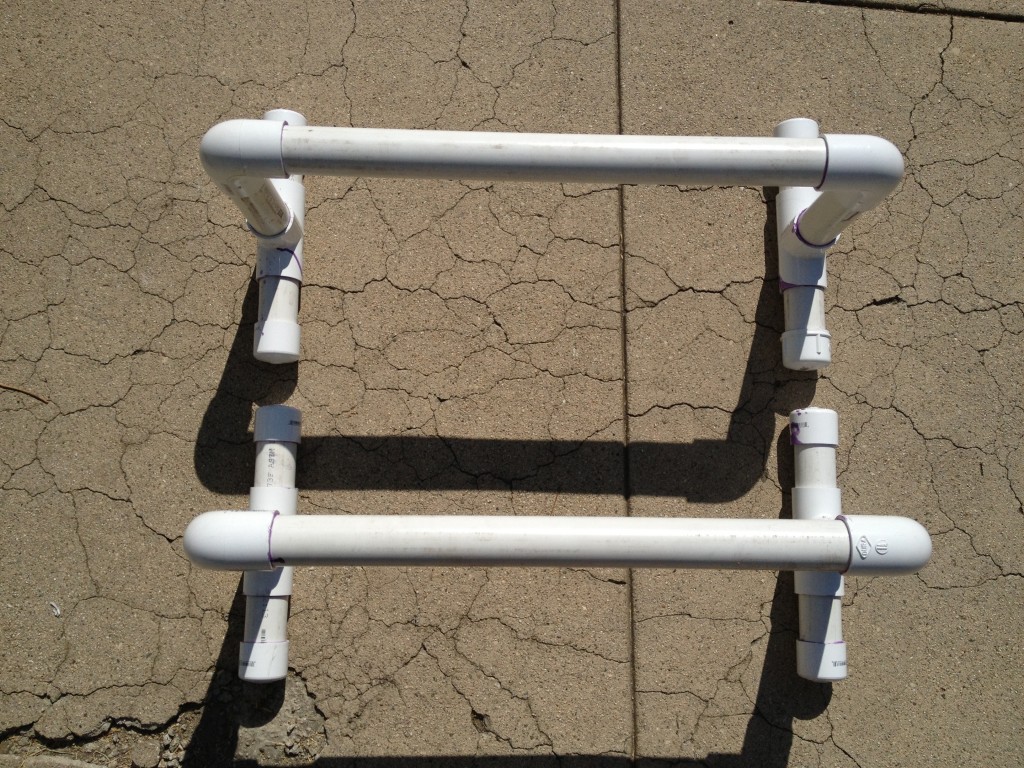 Homemade PVC Parallettes